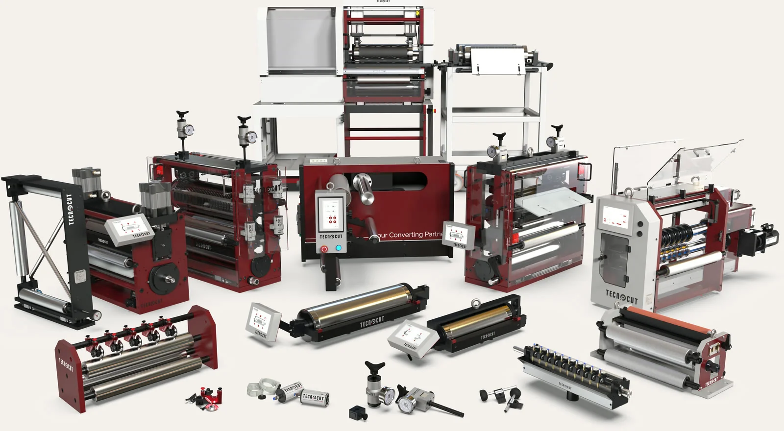Gama de equipos de converting diseñados y fabricados por Tecnocut