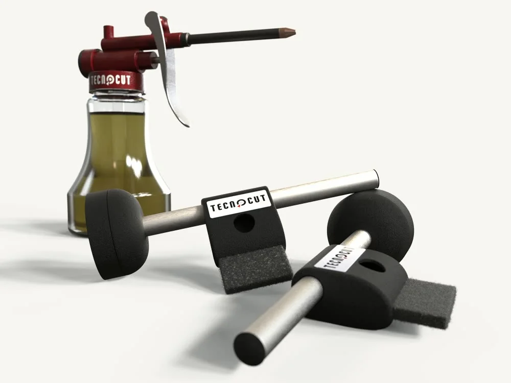 Felpa de engrase Tecnocut junto al lubricante
