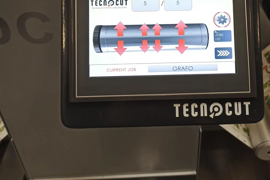 Pantalla del E-Diffsystem en una Grafotronic