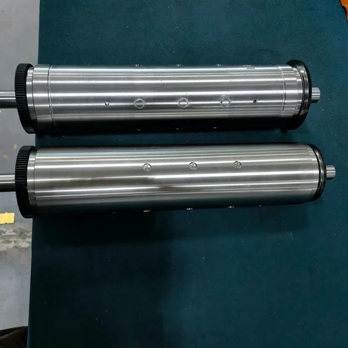 Machined embossing cylinders, ready for mounting