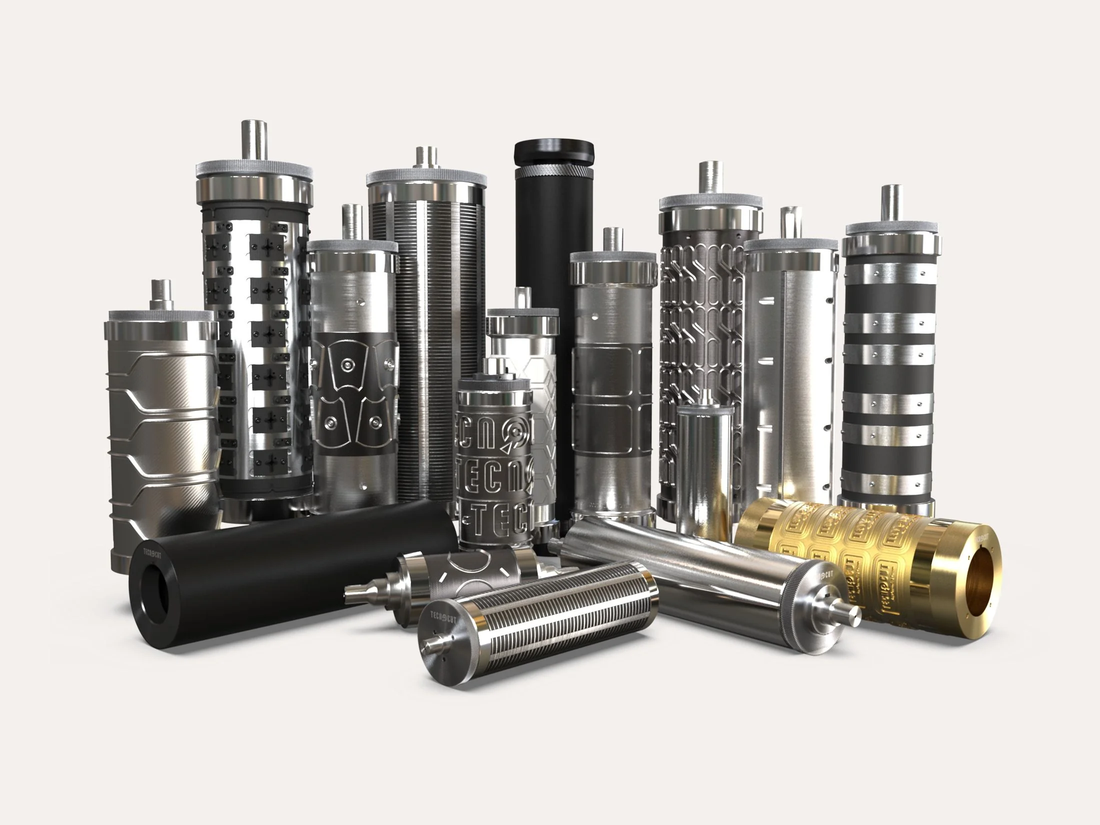 Gama de cilindros y troqueles rotativos fabricados por Tecnocut